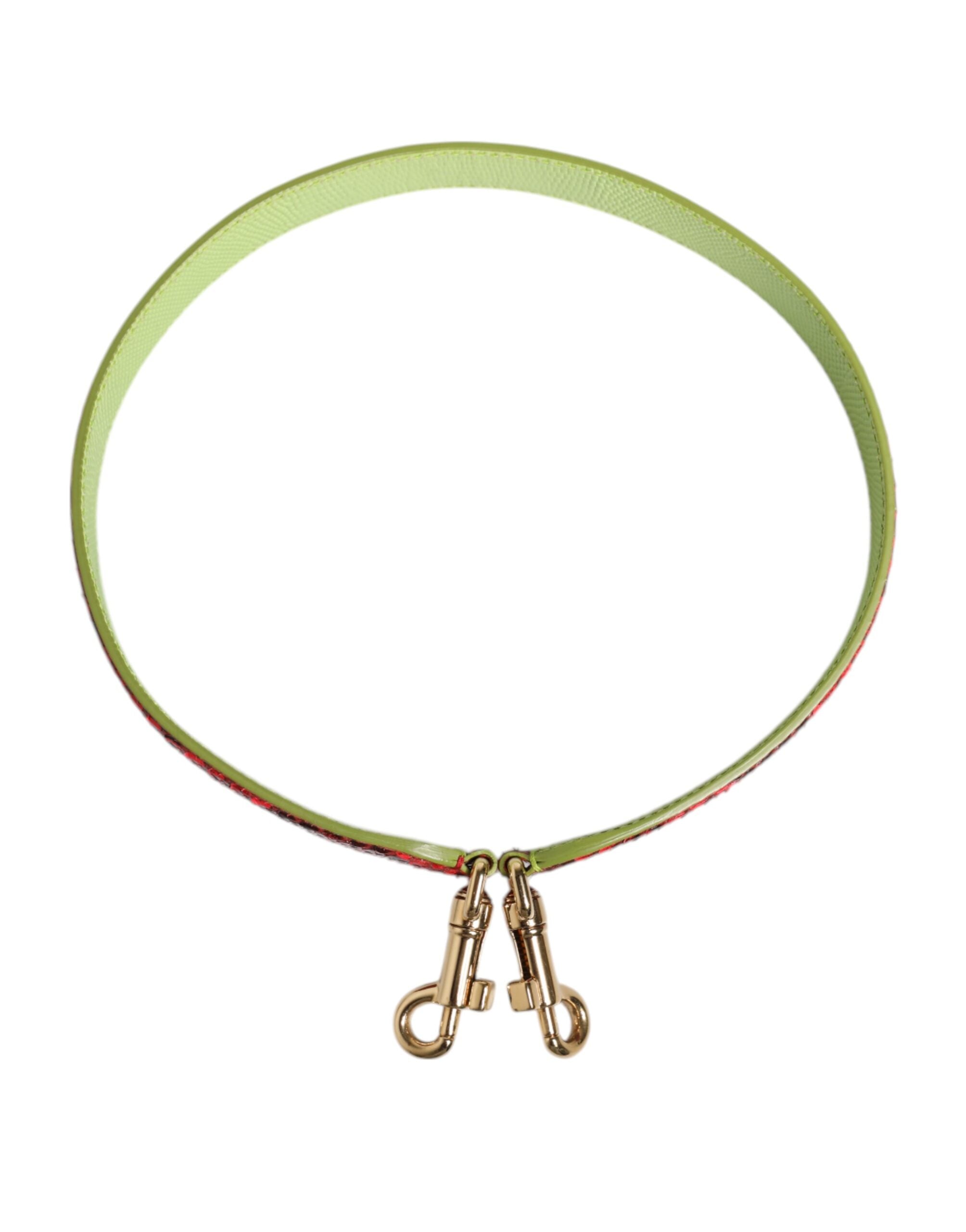 Dolce & Gabbana Rotes Exotenleder Handtasche Accessoire Schulterriemen